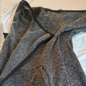 Banana Repibloc Gray Open Front Fleece Cardigan